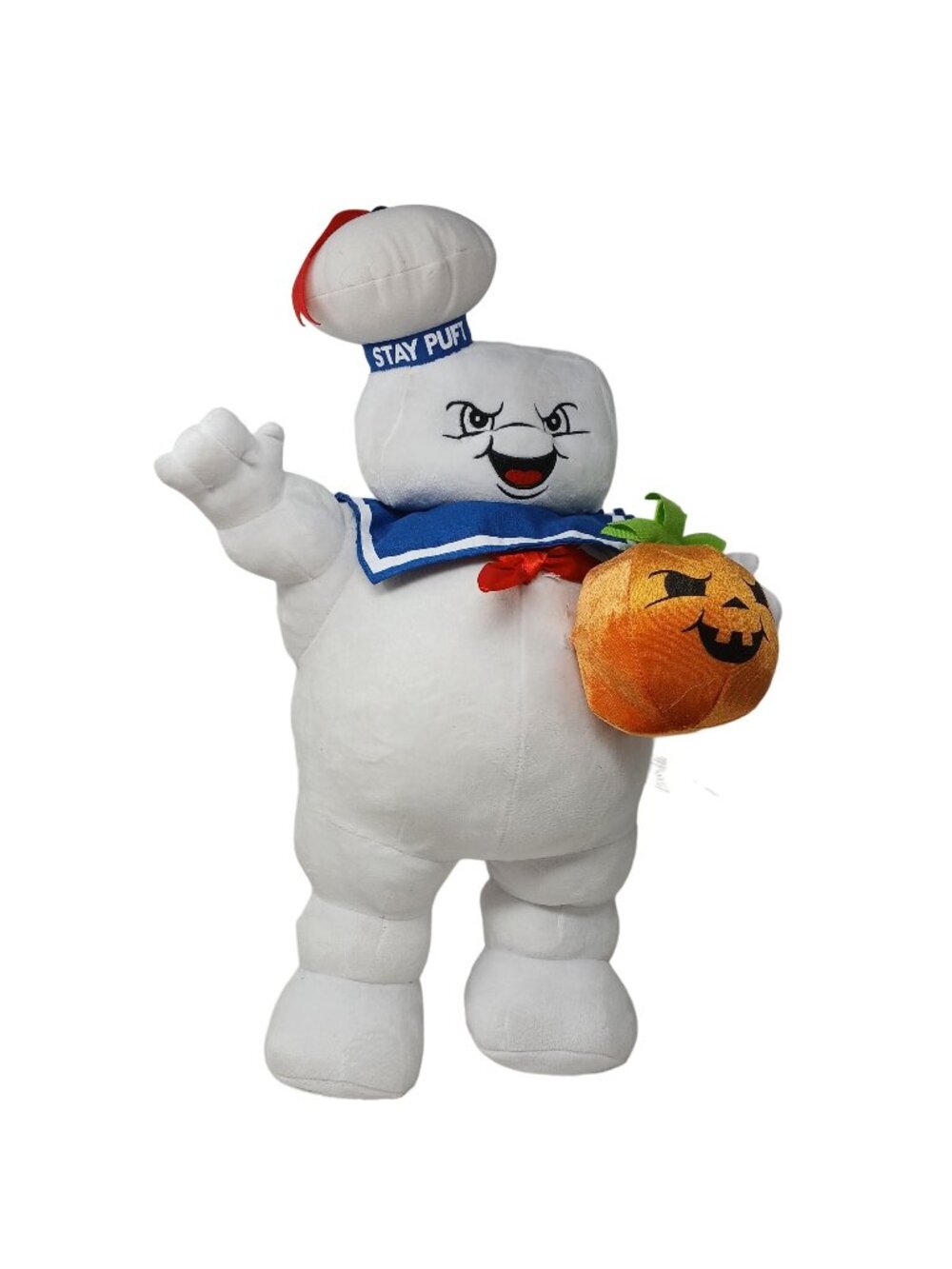 Ghostbusters Stay Puff Marshmallow Man Plush Holding Pumpkin 21" Gemmy #MS-top
